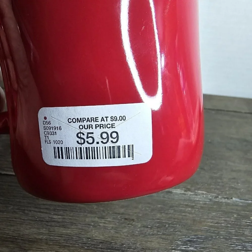 NWT Rae Dunn Artisan North Pole Red Christmas Mug 2020 Magenta Farmhouse